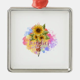 leraar van het jaar metalen ornament