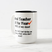 Leraar van het Jaar mok (Voorkant links)