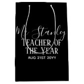 Leraar van het Jaar Persoonlijk Moderne Tekst Cade Medium Cadeauzakje (Voorkant)