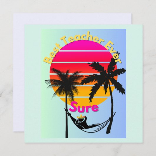 Leraar van het Jaar: Zeker Kaart (Voorkant / Achterkant)