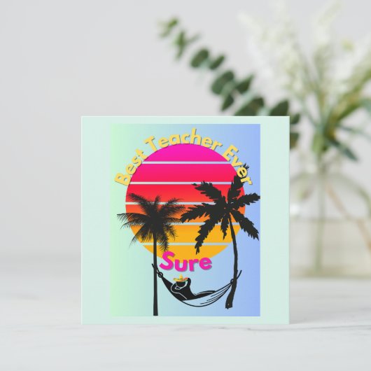 Leraar van het Jaar: Zeker Kaart (Staand voorkant)