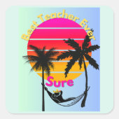 Leraar van het jaar: zeker vierkante sticker (Voorkant)