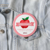 Leraar van het themajaar Apple Ronde Button 4,0 Cm (In situ)