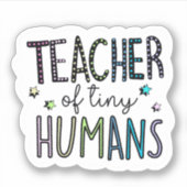 Leraar van kleine mensen sticker (Voorkant)