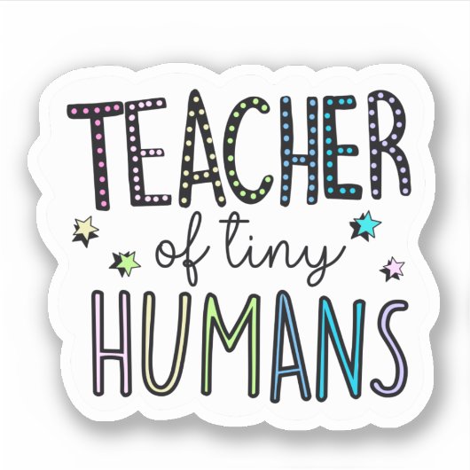 Leraar van kleine mensen sticker (Voorkant)