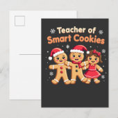 Leraar van Slimme Koekjes die Kerst Ginger Lesgeve Uitnodiging Briefkaart (Voorkant / Achterkant)