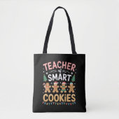 Leraar van slimme koekjes kerst gingerbread tote bag (Voorkant)