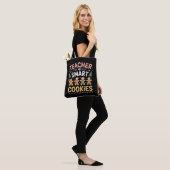 Leraar van slimme koekjes kerst gingerbread tote bag (Op model)
