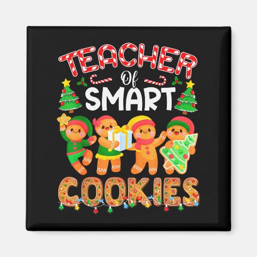 Leraar Van Slimme Koekjes Kerst Lieve Kerststol Magneet (Voorkant)