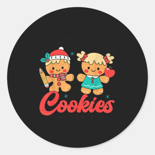 Leraar Van Slimme Koekjes Schattige Gebruikte Lera Ronde Sticker (Voorkant)