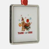 Leraar van Smart Cookie Metalen Ornament (Rechts)