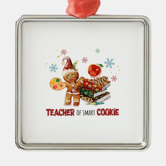 Leraar van Smart Cookie Metalen Ornament (Voorkant)
