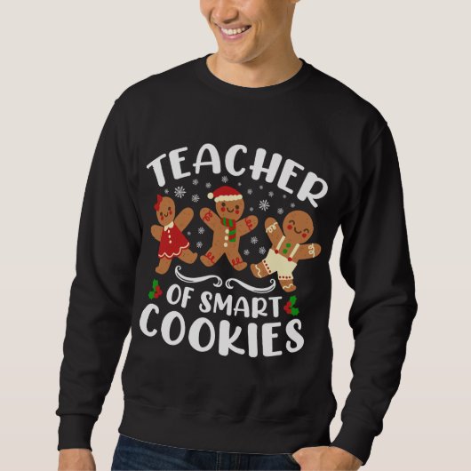 Leraar van Smart Cookies Christmas Gingerbread Cut Trui (Voorkant)