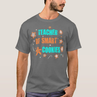 Leraar van Smart Cookies Funny Gingerbread Cookie T-shirt