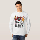 Leraar van Smart Cookies Funny Kerstbuffalo P T-shirt (Voorkant volledig)