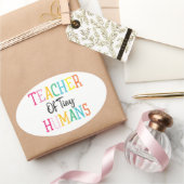 LERAAR VAN TINY HUMANS OVALE STICKER (Geschenken)