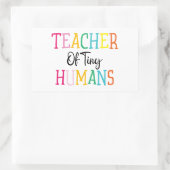 LERAAR VAN TINY HUMANS RECHTHOEKIGE STICKER (Tas)