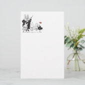 leraar varken met studenten briefpapier (Staand voorkant)