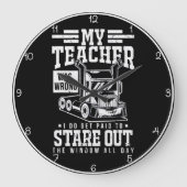 Leraar verkeerd, betaald om raam te staren grote klok (Voorkant)