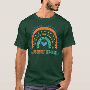 Leraar vervangen Terug naar school Rainbow Cute Ap T-shirt