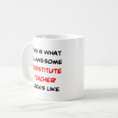leraar vervanger, geweldig koffiemok (Voorkant links)