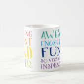 LERAAR vet kleurrijke regenboog positief woord sta Koffiemok (Center)