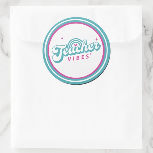 Leraar Vibes Classic Round Sticker (Tas)