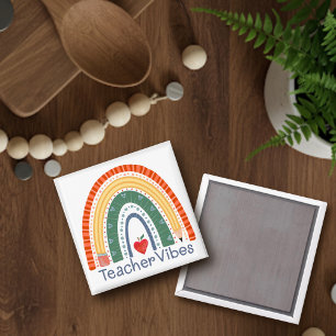Leraar Vibes Fun Rainbow Inspirivity Magneet