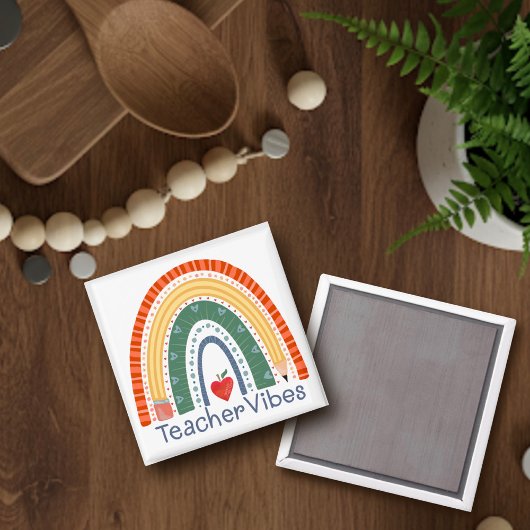 Leraar Vibes Fun Rainbow Inspirivity Magneet