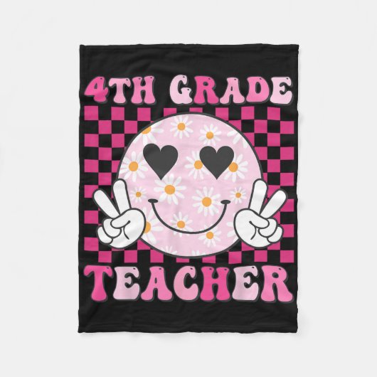 Leraar Vierde Klas Ck Terug Naar School Daisy Glim Fleece Deken (Voorkant)