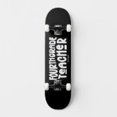 Leraar Vierde Klas Eenvoudig Retro Maatwerk Persoonlijk Skateboard (Voorkant)