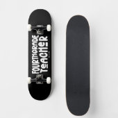 Leraar Vierde Klas Eenvoudig Retro Maatwerk Persoonlijk Skateboard (Voorkant)