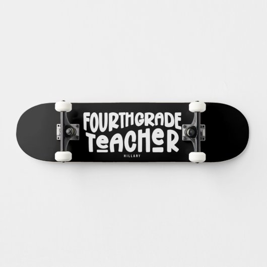 Leraar Vierde Klas Eenvoudig Retro Maatwerk Persoonlijk Skateboard (Horizontaal)