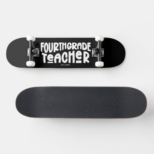 Leraar Vierde Klas Eenvoudig Retro Maatwerk Persoonlijk Skateboard (Horizontaal)