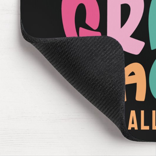 Leraar Vierde Klas Kleurrijke Tekst  Muismat (Hoek)