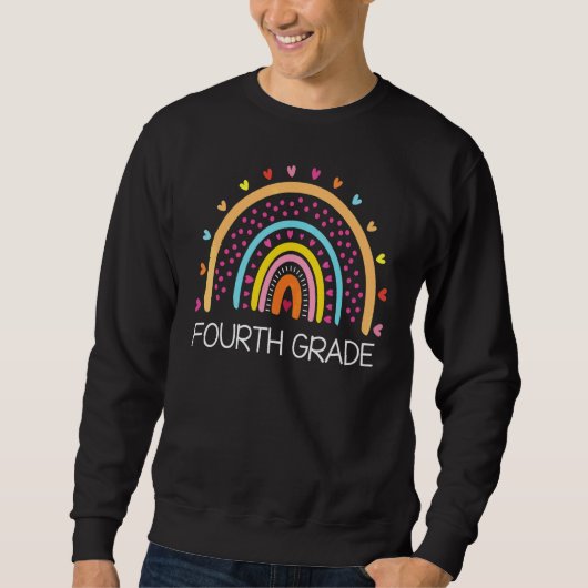 Leraar Vierde Klas Luipaard Regenboog 4e Klas Thee Trui (Voorkant)