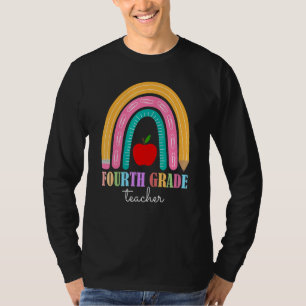 Leraar Vierde Klas Regenboog Potlood Leren Liefde T-shirt