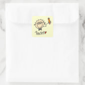 Leraar Vierkante Sticker (Tas)