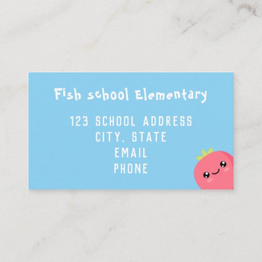 leraar visitekaartje (Achterkant)