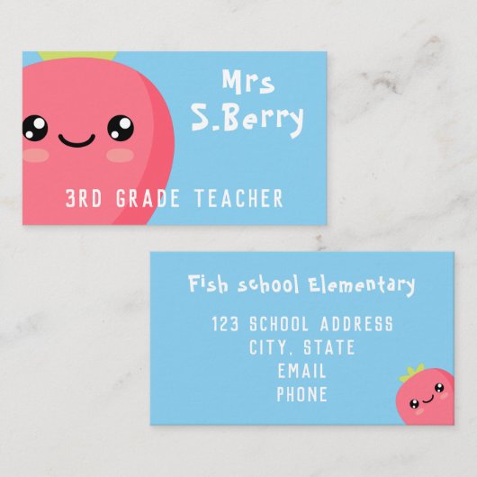 leraar visitekaartje (Voorkant / Achterkant)