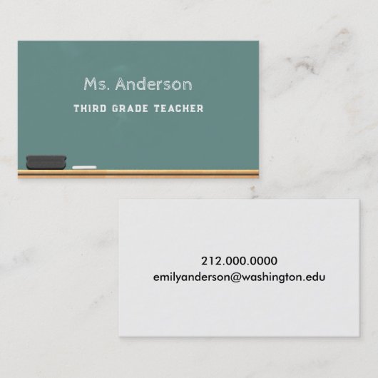 leraar visitekaartje (Voorkant / Achterkant)