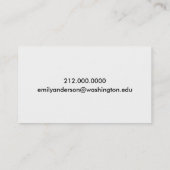 leraar visitekaartje (Achterkant)