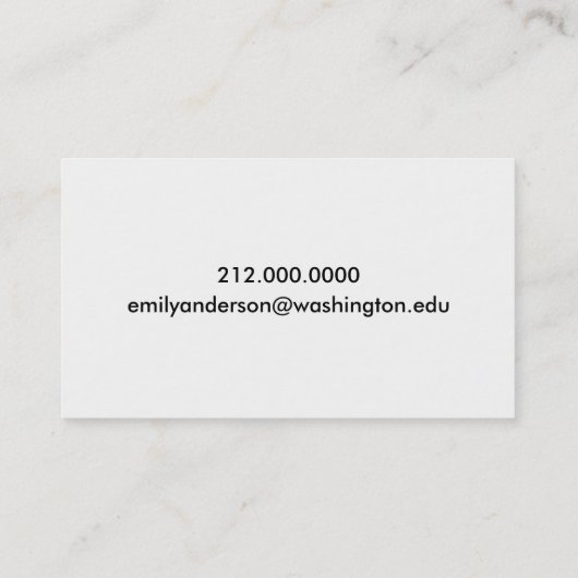 leraar visitekaartje (Achterkant)