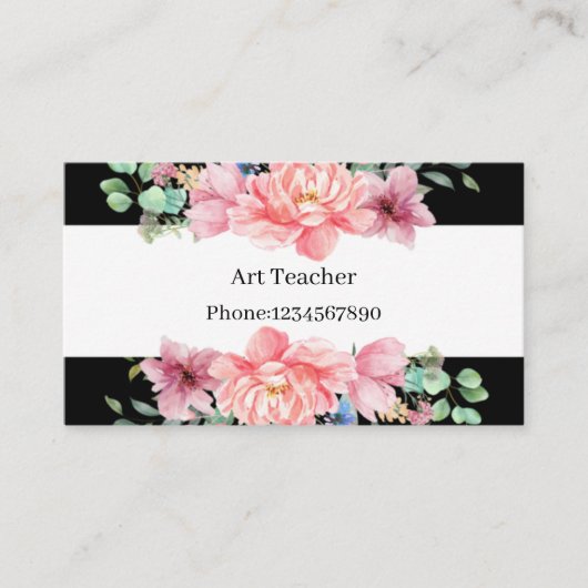 leraar visitekaartje (Voorkant)