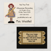 Leraar Visitekaartje door SRF (Voorkant / Achterkant)