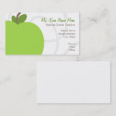 Leraar Visitekaartje - Overmaats groen appel (Voorkant / Achterkant)