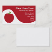 Leraar Visitekaartje - Rode appel (Voorkant / Achterkant)
