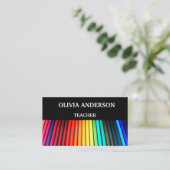 leraar | Visitekaartjes met gesprekspartners (Staand voorkant)