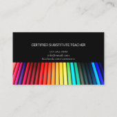 leraar | Visitekaartjes met gesprekspartners (Achterkant)