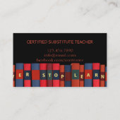 leraar | Visitekaartjes met gesprekspartners (Achterkant)